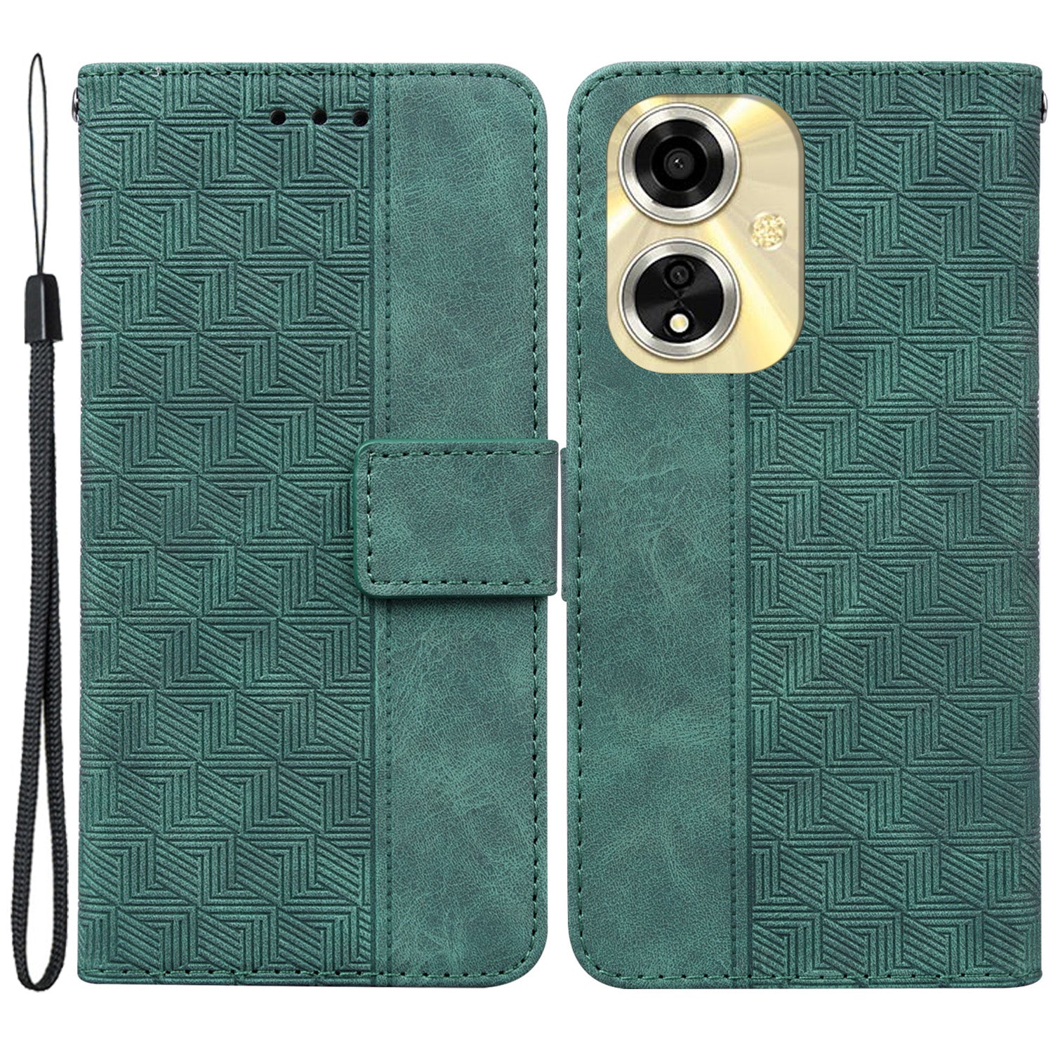 For Oppo A59 5G / A2m 5G Case Geometry Imprinted Leather Phone Cover with Wallet For Oppo A59 5G / A2m 5G Case Geometry Imprinted Leather Phone Cover with Wallet